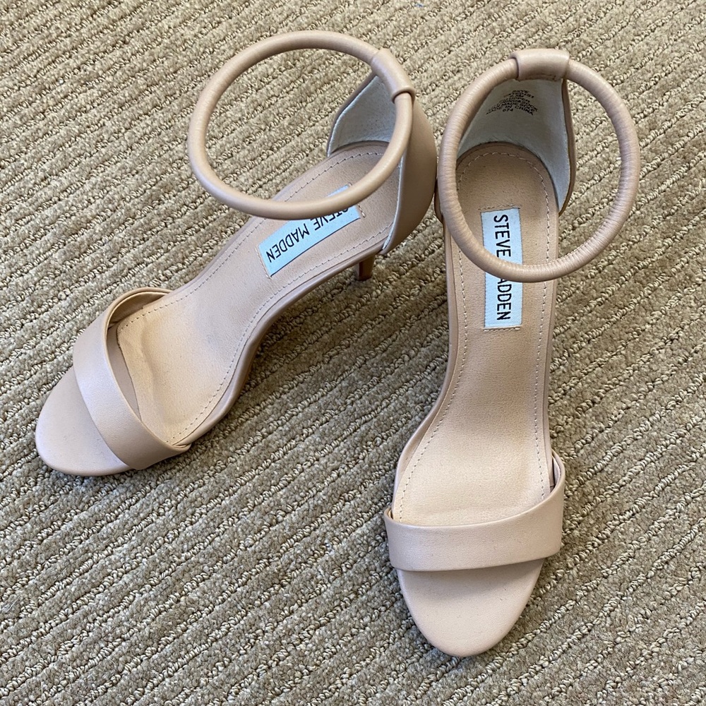 Steve Madden Nude Ankle Strap Heels